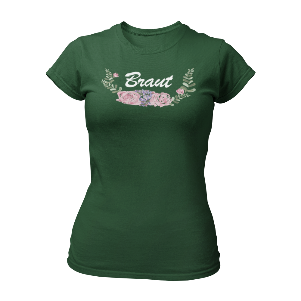 Das "BOHO Braut classic" JGA T-Shirt besticht durch sein elegantes Vintage-Design im angesagten Boho-Stil. Mit einem stilvollen Blumenmotiv und dem Schriftzug "Braut" ist es das perfekte Shirt für die zukünftige Braut. In mehreren Farben erhältlich, bietet es ein tolles Outfit für einen stilvollen Junggesellinnenabschied.