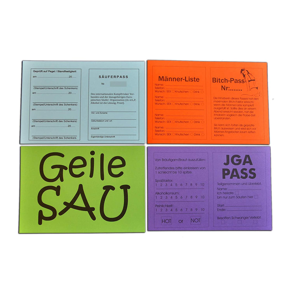Bauchladenfüllung für Männer mit lustigen Scherzartikeln für den Junggesellenabschied, darunter Kondome, Lutscher, Schlüsselanhänger und mehr – ideal für große Gruppen.