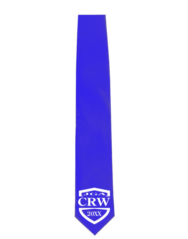 JGA Crew Krawatte mit CRW-Schriftzug und Jahreszahl, ideal für einen einheitlichen Look beim Junggesellenabschied.