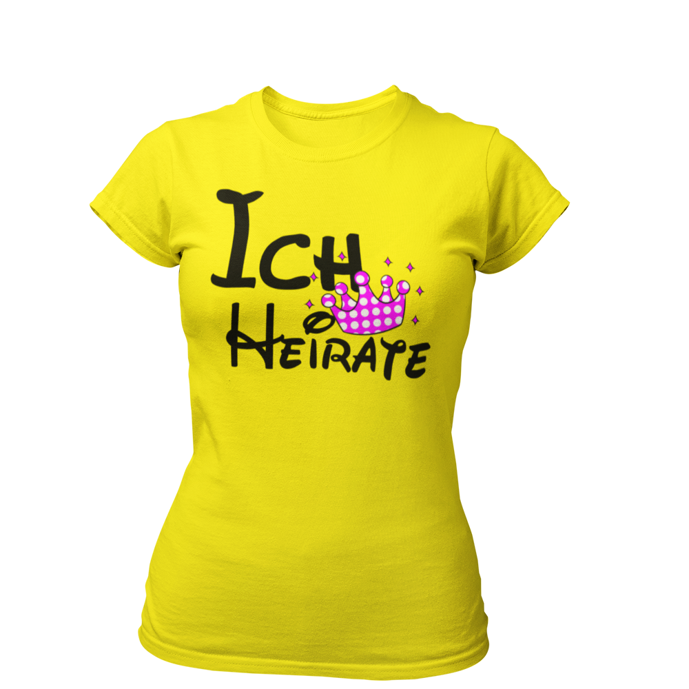 Das JGA T-Shirt "Ich heirate – Krone" ist das perfekte Kleidungsstück, um deine Vorfreude auf die Hochzeit zu zeigen. Mit einem charmanten Krone-Design und dem Schriftzug „Ich heirate“ bietet es einen nostalgischen Touch und viel Komfort. Hergestellt aus hochwertiger Baumwolle, garantiert es eine taillierte Passform für jede Braut, egal in welcher Größe, und eignet sich sowohl für den Junggesellinnenabschied als auch für den Alltag.
