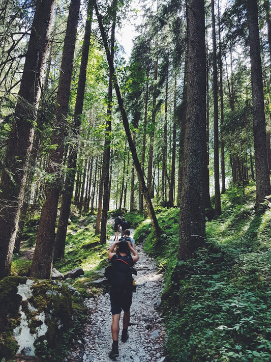 Blogbeitrag über das Wandern als kreative Idee für Junggesellenabschiede. Er enthält Tipps zur Planung, Aktivitäten unterwegs und Vorschläge für passende Outfits sowie Ideen für eine entspannende Nachbesprechung.