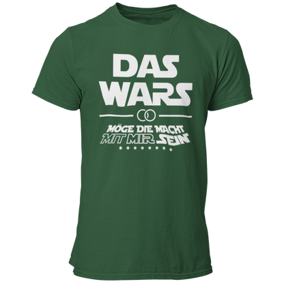 JGA T-Shirt mit 'DAS WARS' Aufdruck, inspiriert von Star Wars. Perfekt für den Junggesellenabschied, erhältlich für den Bräutigam und seine Freunde.