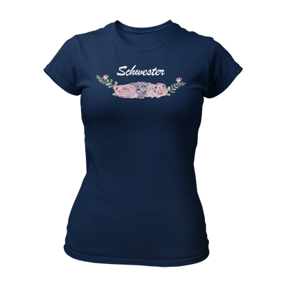  JGA T-Shirt "BOHO Schwester" mit einem schönen Vintage-Motiv, ideal für die Schwester. Die umfangreiche BOHO T-Shirt Reihe bietet individuelle Aufschriften für den gesamten Freundes- und Familienkreis im gleichen Design.