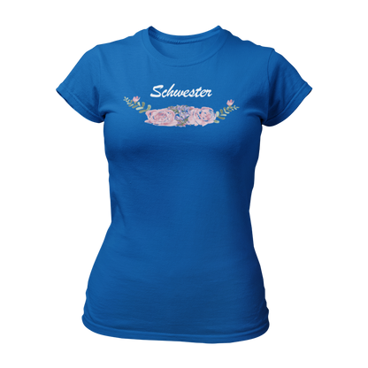  JGA T-Shirt "BOHO Schwester" mit einem schönen Vintage-Motiv, ideal für die Schwester. Die umfangreiche BOHO T-Shirt Reihe bietet individuelle Aufschriften für den gesamten Freundes- und Familienkreis im gleichen Design.