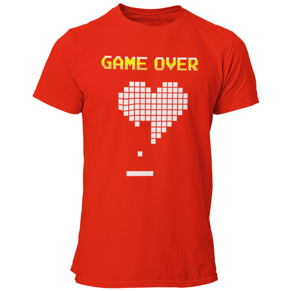 Das JGA T-Shirt "GAME OVER Try again?" ist ein stylisches Shirt im auffälligen Pixel-Design, das an nostalgische Gaming-Abende erinnert. Mit dem markanten „Game Over“-Schriftzug und dem Motto „Try again?“ feiert ihr den letzten Abend des Junggesellen mit Stil. Erhältlich in verschiedenen Farben, sorgt es für einen unvergesslichen Junggesellenabschied!