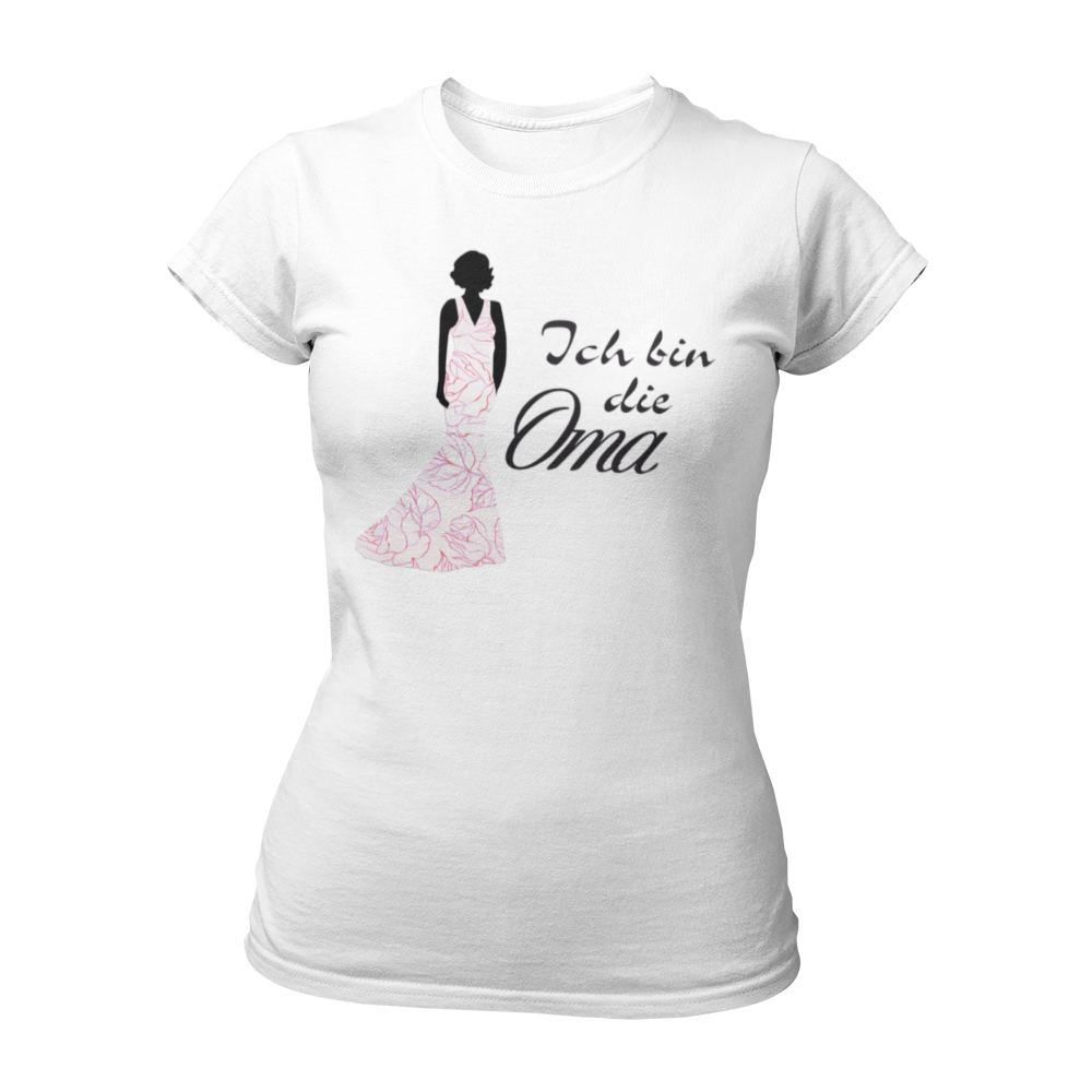 JGA T-Shirt "Ich bin die Oma" mit einem witzigen Motiv, ideal für die Oma beim Junggesellinnenabschied. Die Shirt-Reihe ermöglicht individuelle Beschriftungen für alle Familienmitglieder und sorgt für einen einheitlichen Look der Feiernden.