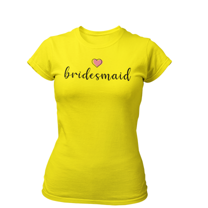  JGA T-Shirt "Bridemaid to be", ideal für die besten Freundinnen der Braut. Das Shirt ist stilvoll gestaltet und eignet sich perfekt für den Junggesellenabschied.