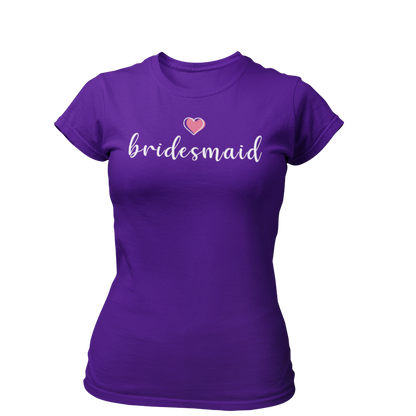  JGA T-Shirt "Bridemaid to be", ideal für die besten Freundinnen der Braut. Das Shirt ist stilvoll gestaltet und eignet sich perfekt für den Junggesellenabschied.