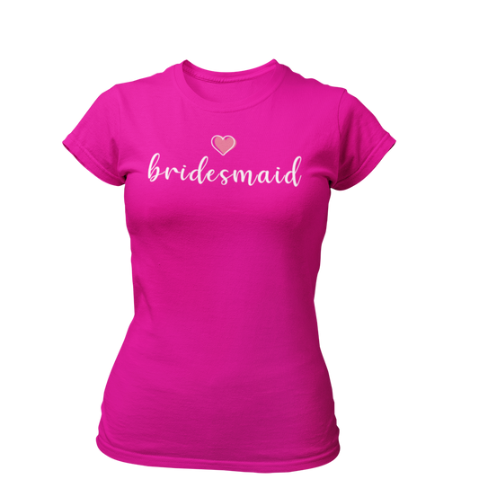  JGA T-Shirt "Bridemaid to be", ideal für die besten Freundinnen der Braut. Das Shirt ist stilvoll gestaltet und eignet sich perfekt für den Junggesellenabschied.