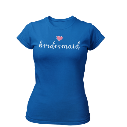  JGA T-Shirt "Bridemaid to be", ideal für die besten Freundinnen der Braut. Das Shirt ist stilvoll gestaltet und eignet sich perfekt für den Junggesellenabschied.