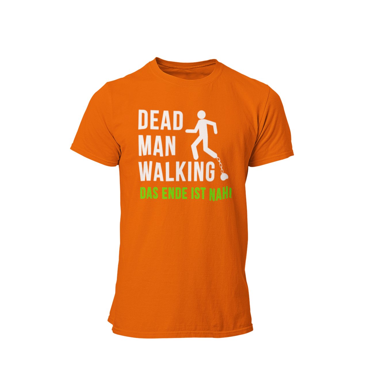 Das JGA T-Shirt "Dead Man Walking – Das Ende ist nah!" ist das perfekte Shirt für den Junggesellenabschied! Mit seinem minimalistischen Design und dem prägnanten Schriftzug sowie dem Männchen an der Kette vermittelt es humorvoll die bevorstehenden Veränderungen im Leben des Bräutigams. Ideal für eine unvergessliche Feier mit Freunden, die den letzten Abend in Freiheit gebührend zelebrieren möchten.