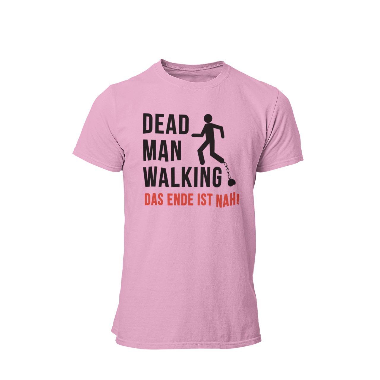 Das JGA T-Shirt "Dead Man Walking – Das Ende ist nah!" ist das perfekte Shirt für den Junggesellenabschied! Mit seinem minimalistischen Design und dem prägnanten Schriftzug sowie dem Männchen an der Kette vermittelt es humorvoll die bevorstehenden Veränderungen im Leben des Bräutigams. Ideal für eine unvergessliche Feier mit Freunden, die den letzten Abend in Freiheit gebührend zelebrieren möchten.