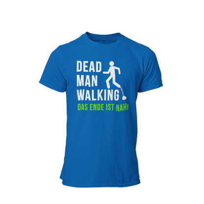 Das JGA T-Shirt "Dead Man Walking – Das Ende ist nah!" ist das perfekte Shirt für den Junggesellenabschied! Mit seinem minimalistischen Design und dem prägnanten Schriftzug sowie dem Männchen an der Kette vermittelt es humorvoll die bevorstehenden Veränderungen im Leben des Bräutigams. Ideal für eine unvergessliche Feier mit Freunden, die den letzten Abend in Freiheit gebührend zelebrieren möchten.