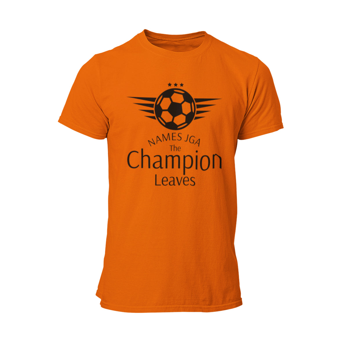 Das JGA T-Shirt "The Champion Leaves" feiert den Junggesellenabschied eines Fußballfans mit einem dynamischen Design und dem Spruch "Der Champion verlässt". Hergestellt aus hochwertiger Baumwolle, bietet es Komfort und Stil. Dieses Shirt ist nicht nur ein Kleidungsstück, sondern ein Statement für den nächsten Lebensabschnitt. Zeigt allen, dass der Junggeselle bereit ist, die Ehe mit Bravour zu meistern!