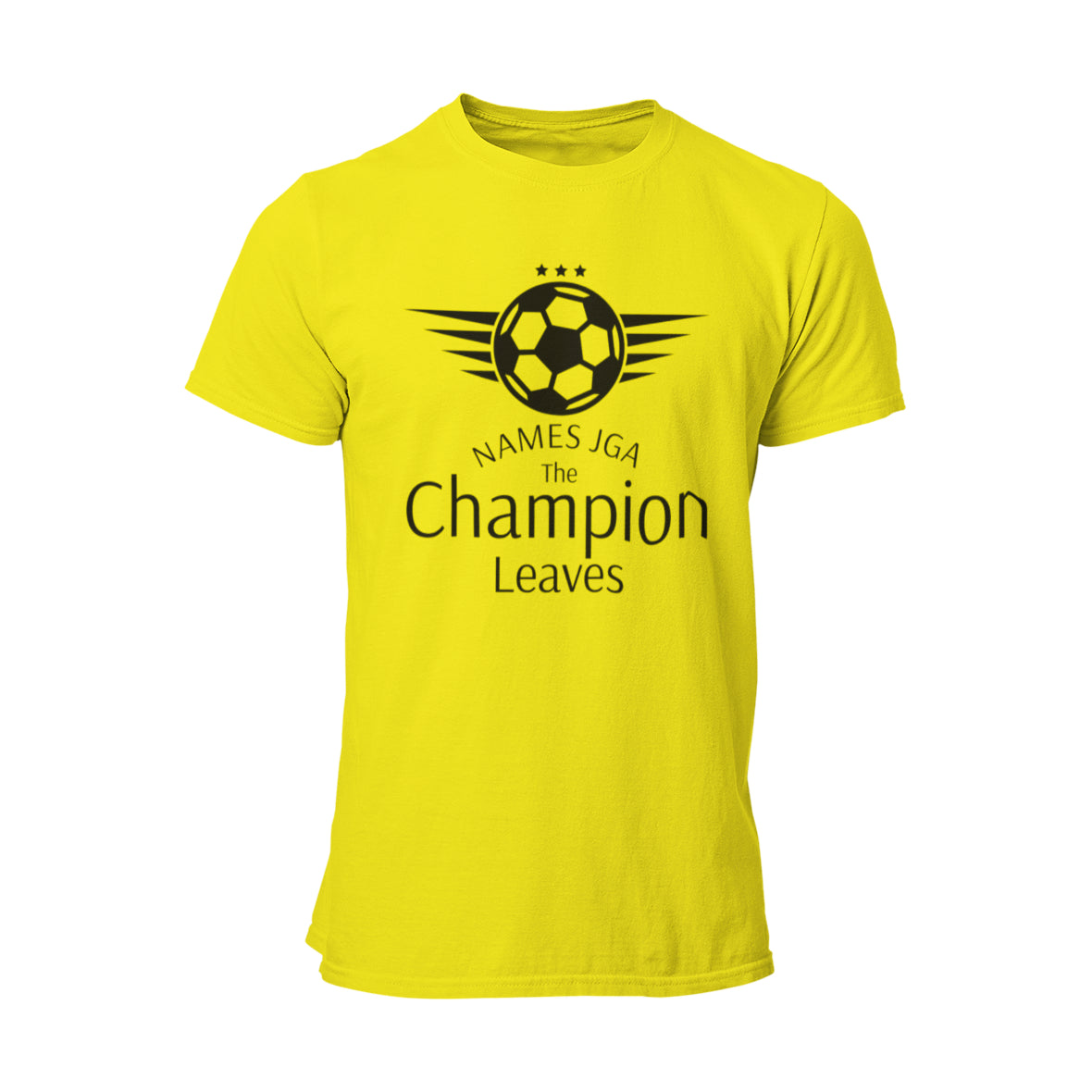 Das JGA T-Shirt "The Champion Leaves" feiert den Junggesellenabschied eines Fußballfans mit einem dynamischen Design und dem Spruch "Der Champion verlässt". Hergestellt aus hochwertiger Baumwolle, bietet es Komfort und Stil. Dieses Shirt ist nicht nur ein Kleidungsstück, sondern ein Statement für den nächsten Lebensabschnitt. Zeigt allen, dass der Junggeselle bereit ist, die Ehe mit Bravour zu meistern!