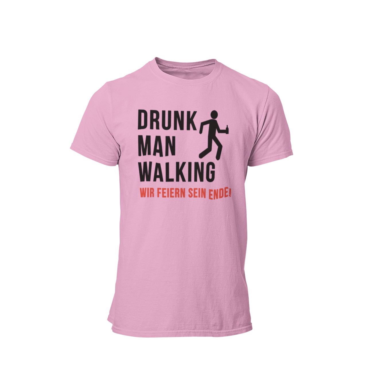 JGA T-Shirt 'Drunk Man Walking – Wir Feiern Sein Ende!' mit einem humorvollen Design, das den letzten feucht-fröhlichen Gang des Junggesellen symbolisiert. Das Shirt zeigt eine lustige Grafik eines torkelnden Mannes und ist in verschiedenen Farben erhältlich, sodass für jeden Geschmack etwas dabei ist. Ideal für die Freunde des Bräutigams, um gemeinsam das Ende seiner Freiheit gebührend zu feiern und eine unvergessliche Abschiedsparty zu erleben